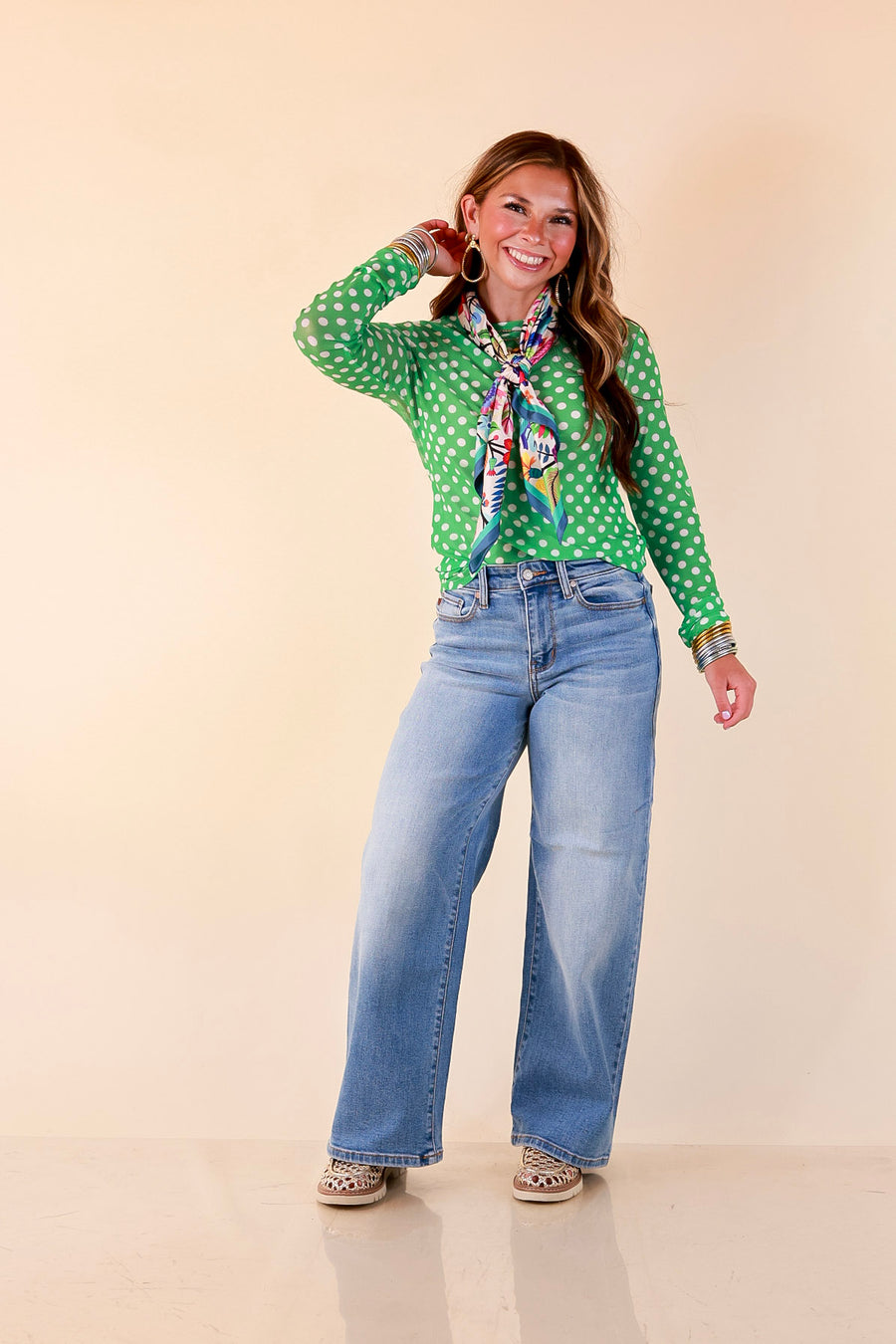 Polka Dot Mesh Top (eta this week)