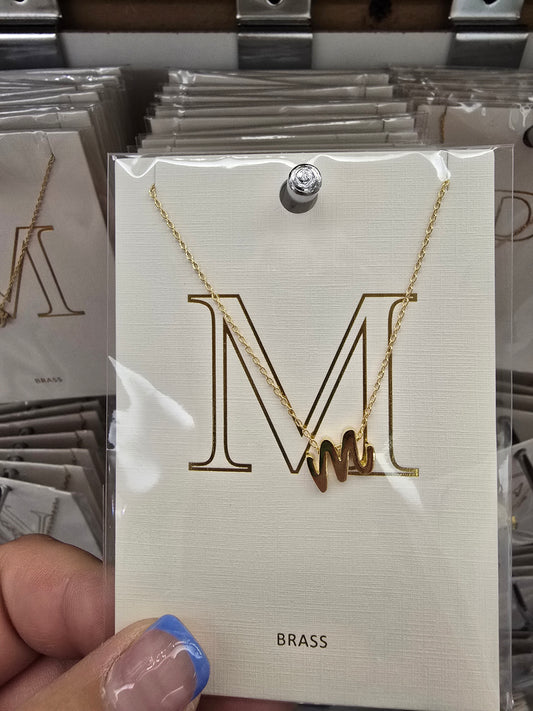 Lowercase Cursive Initial Necklace