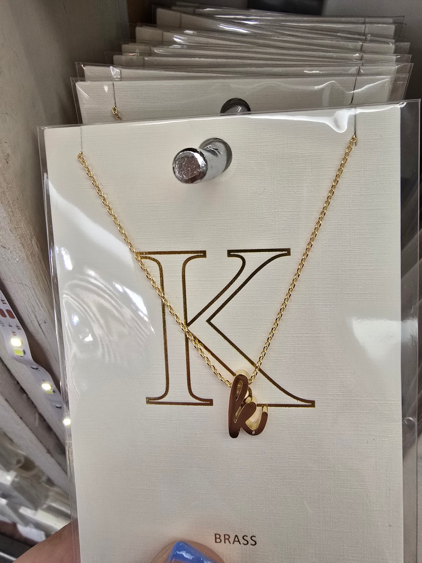 Lowercase Cursive Initial Necklace