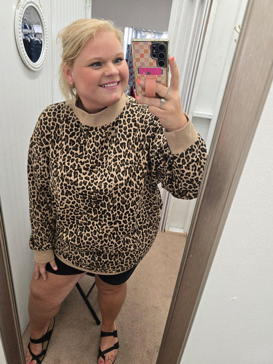 Leopard Mock Neck