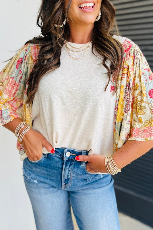 Floral Sleeve Top