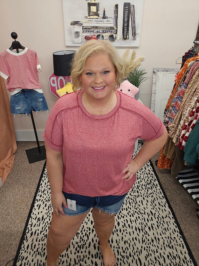 Melange Red Top
