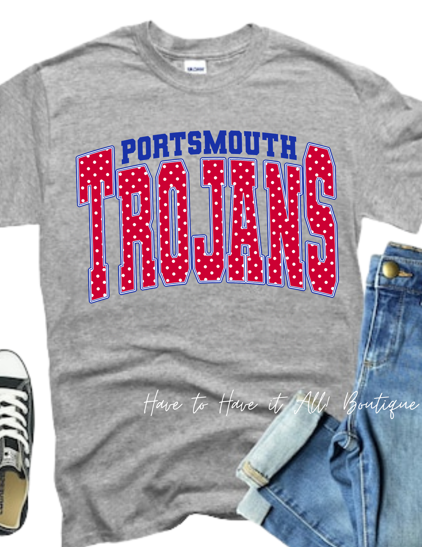 Polka Dot Trojans Tshirt/Sweatshirt