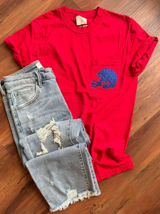 Red & Blue Helmet Tee