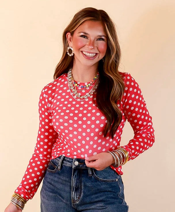 Polka Dot Mesh Top (eta this week)