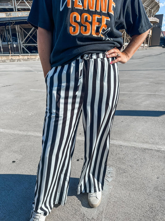 Black & White Striped Pants