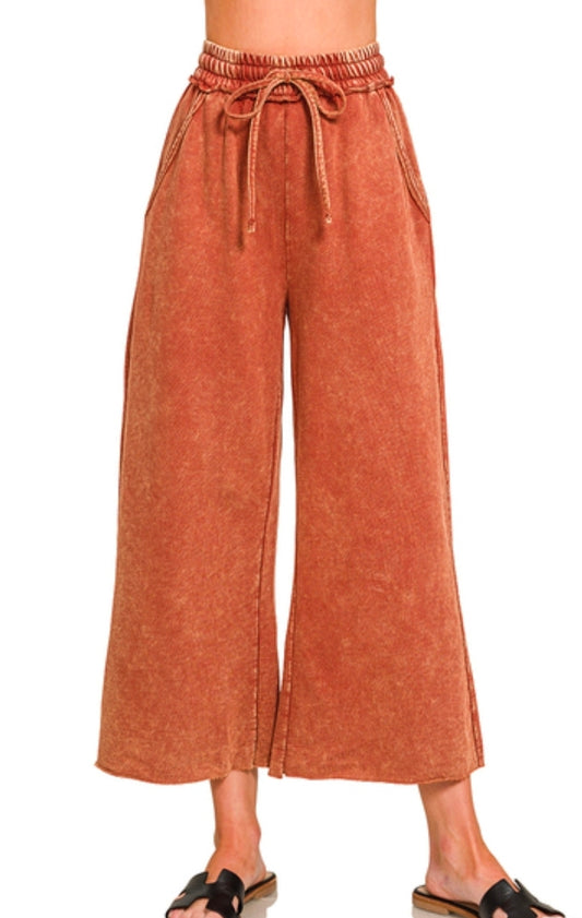 Acid Rust Crop Pants