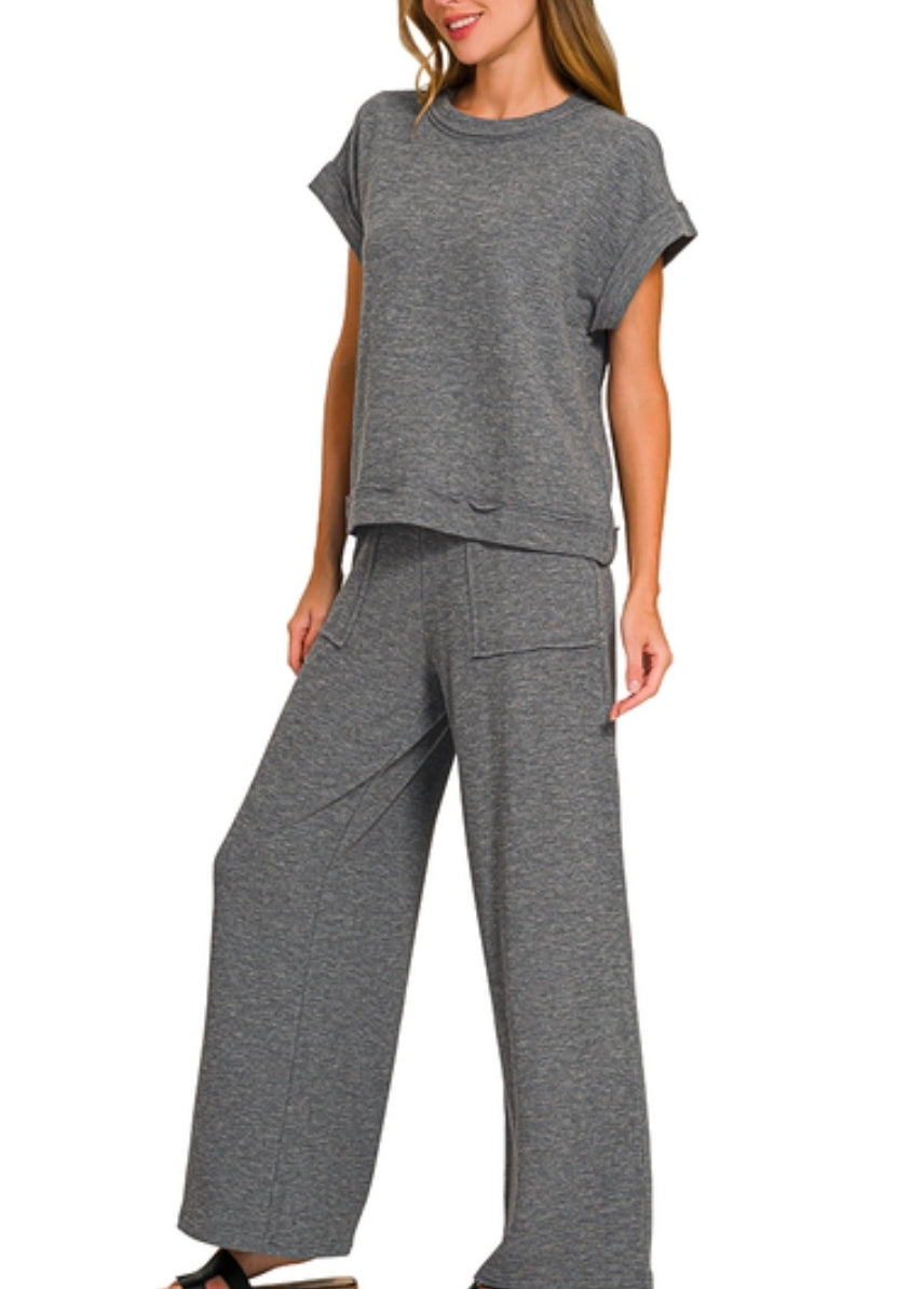 Charcoal Slub Set