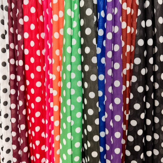 Polka Dot Mesh Top