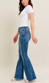JB Vintage Washed Fray Hem Flare 82670