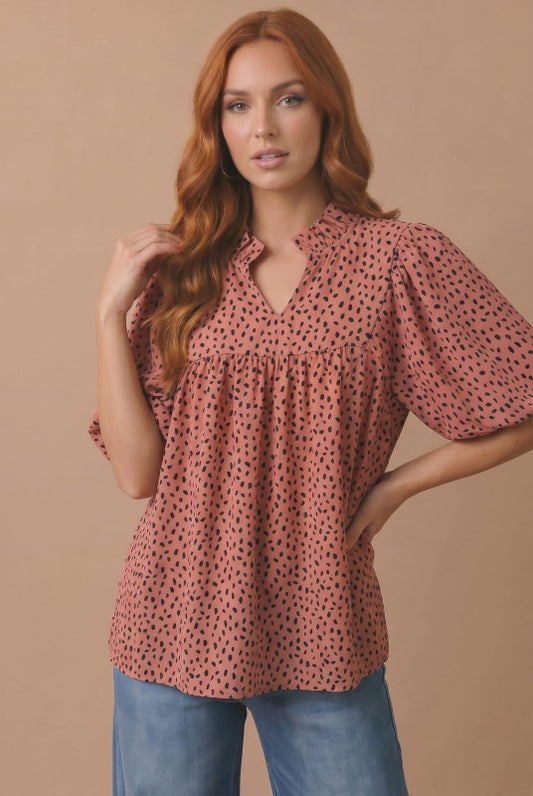 Mauve Spotted Top