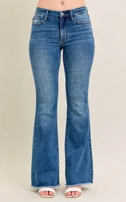 JB Vintage Washed Fray Hem Flare 82670