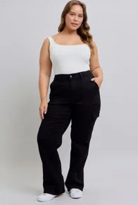 JB Black Cargo Wide Leg 88886