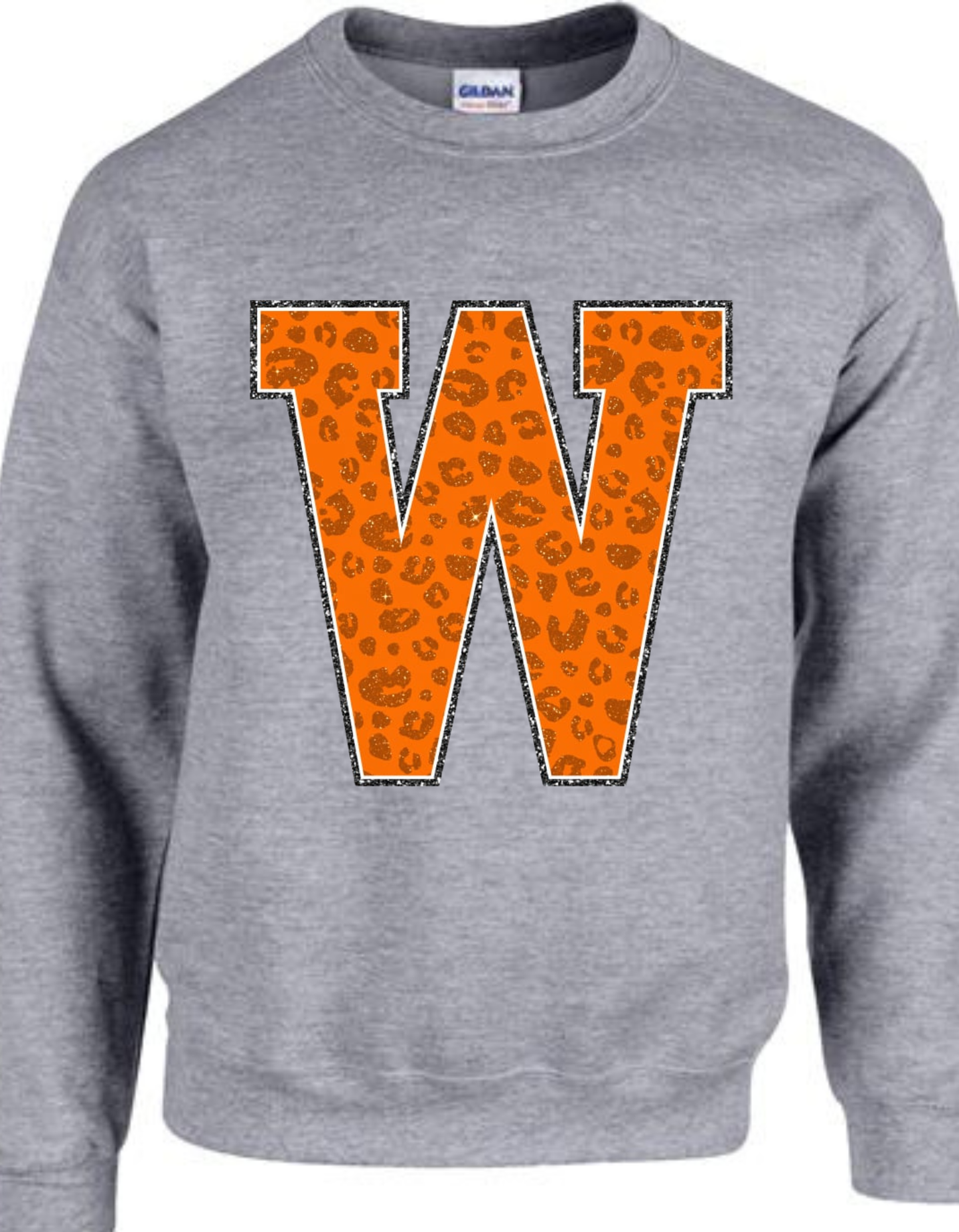 Faux Glitter W Print Tshirt/Sweatshirt